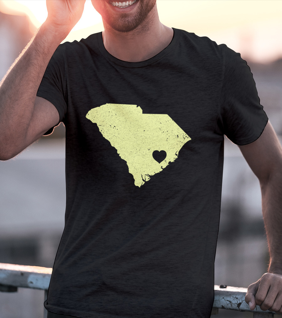 South Carolina Map Heart Charleston Love T-Shirt