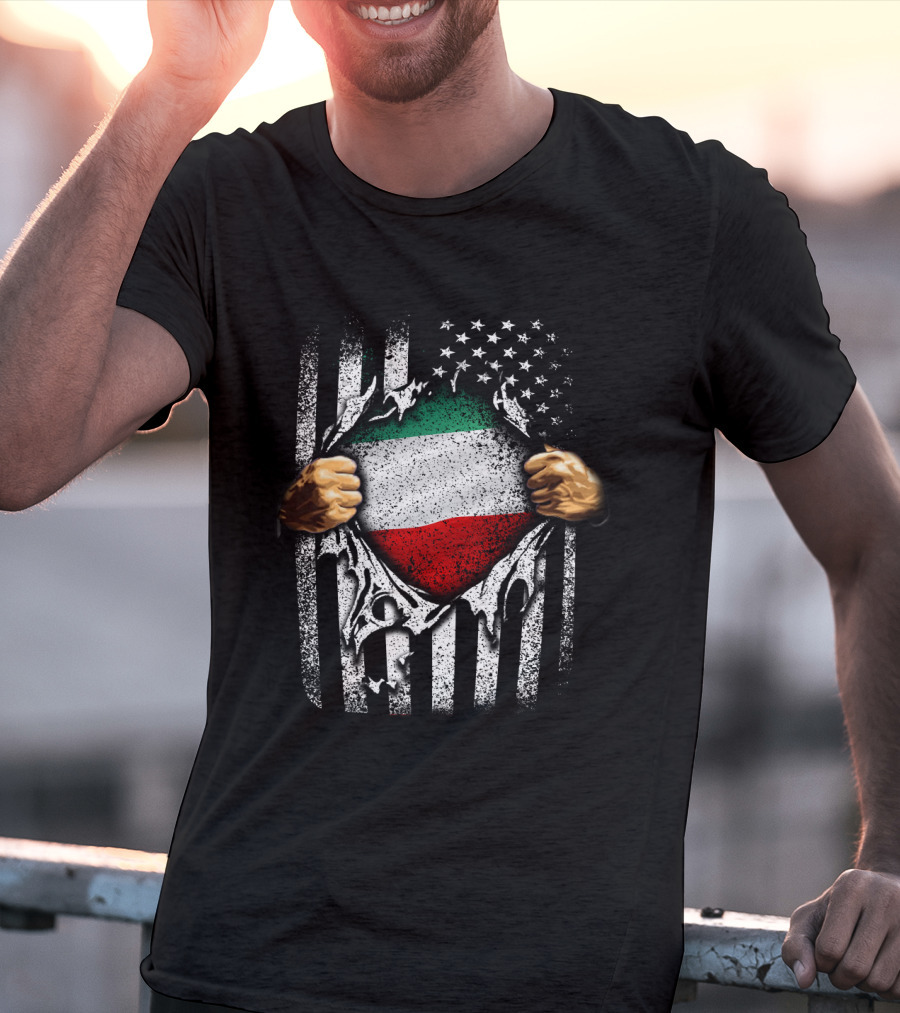 Super Hungary Hearts American Flag Hungarian Patriot T-Shirt