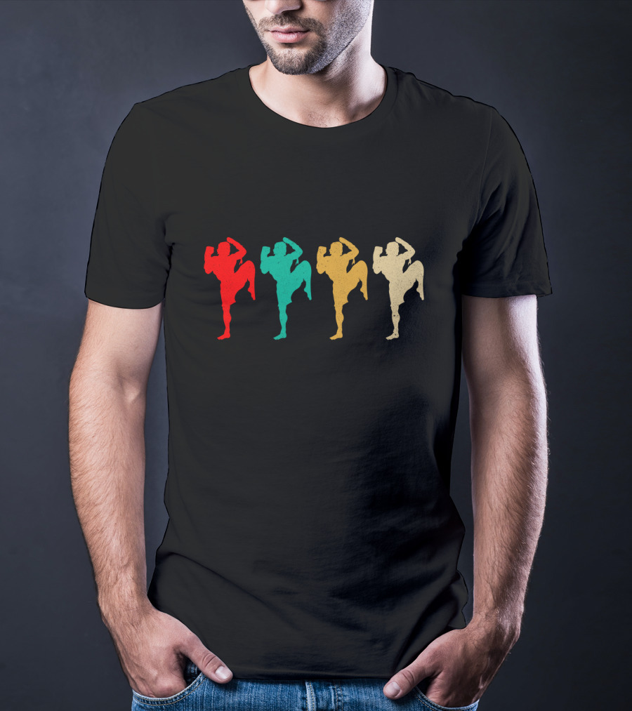 Vintage Muay Thai Silhouette Sequence T-Shirt