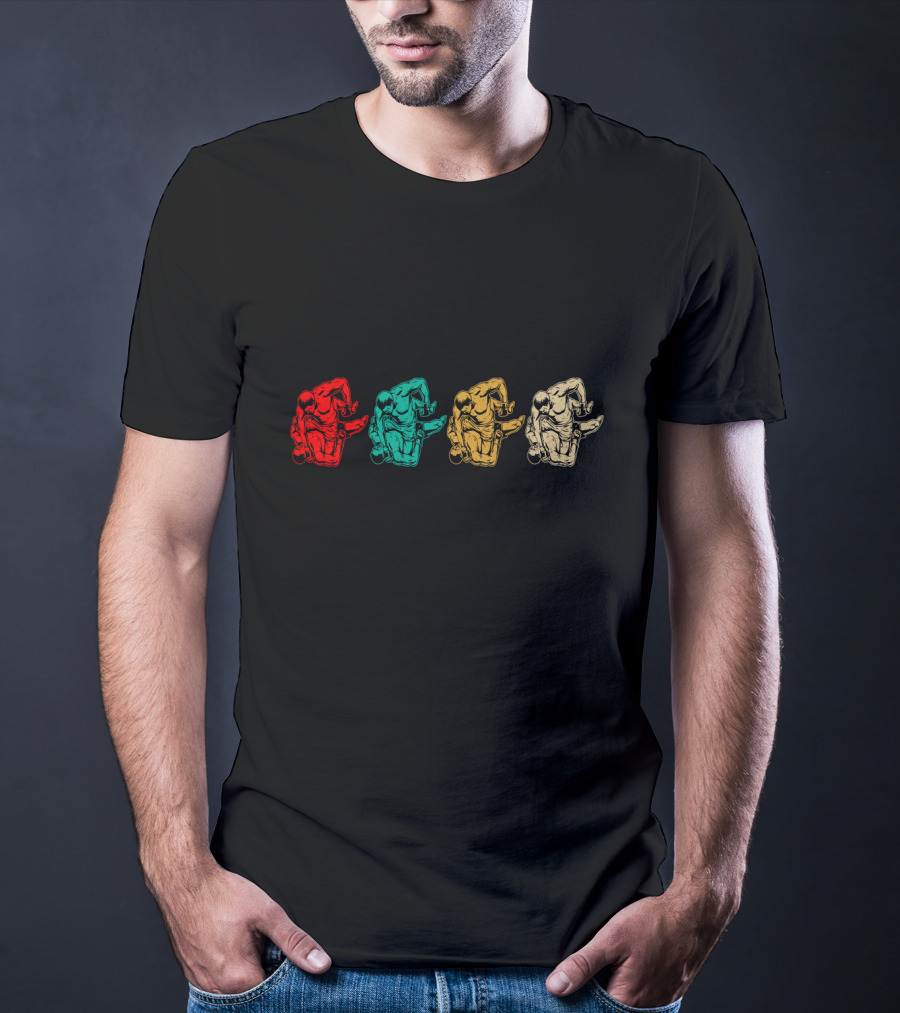 Vintage MMA Jiu Jitsu Pop Art Grappling Moves T-Shirt