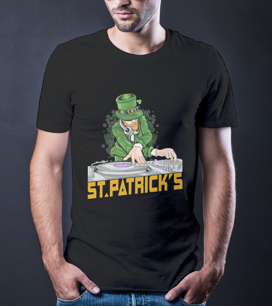 St. Patrick's Day Leprechaun DJ Music Party T-Shirt