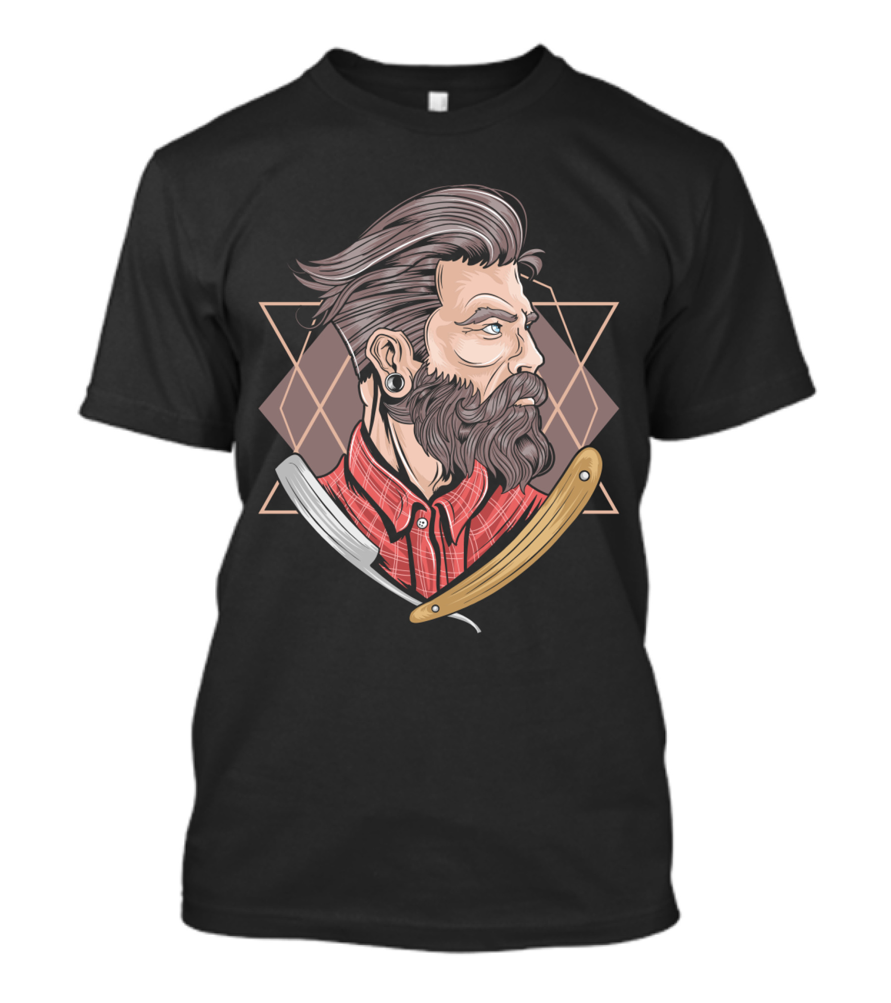 Funny Barber Vintage Hipster Stylized T-Shirt