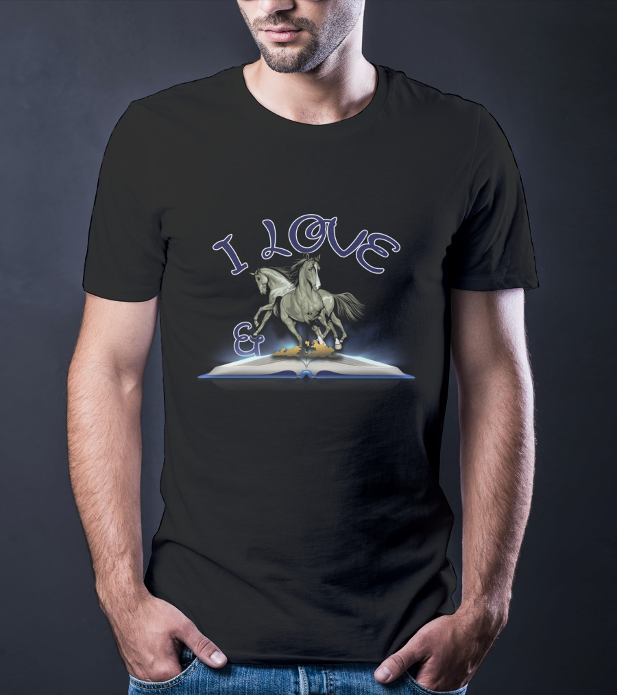 I Love Books And Horses T-Shirt