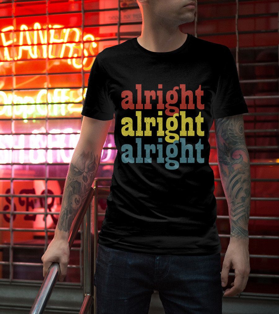 Alright Alright Alright Repeat Distressed Vintage 70s T-Shirt