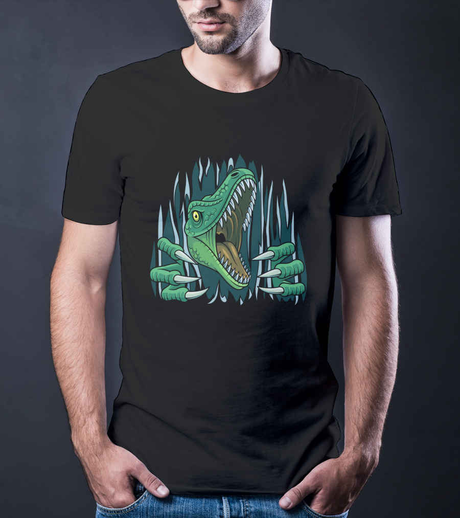 Dinosaur Captive Raptor Claw Breakout T-Shirt
