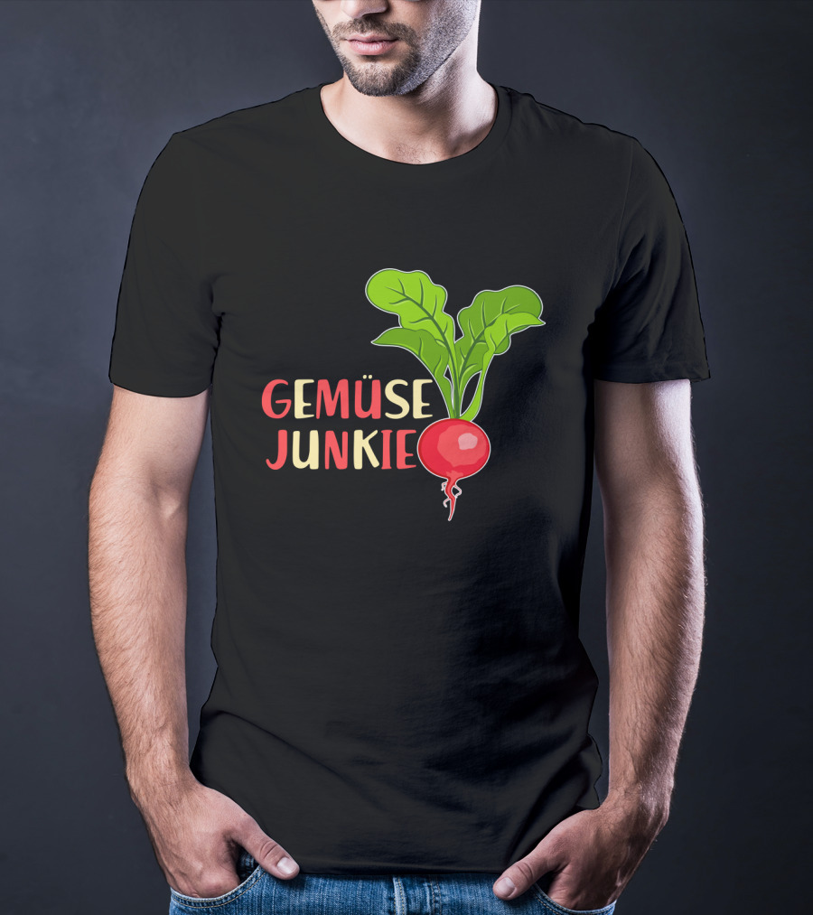 Gemüse Junkie Radish Enthusiast Vibrant Vegetable Lover T-Shirt