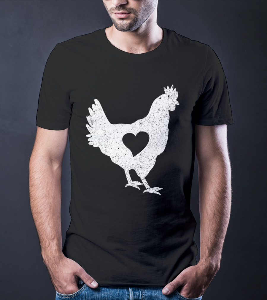 Love Chicken Heart Cutout T-Shirt