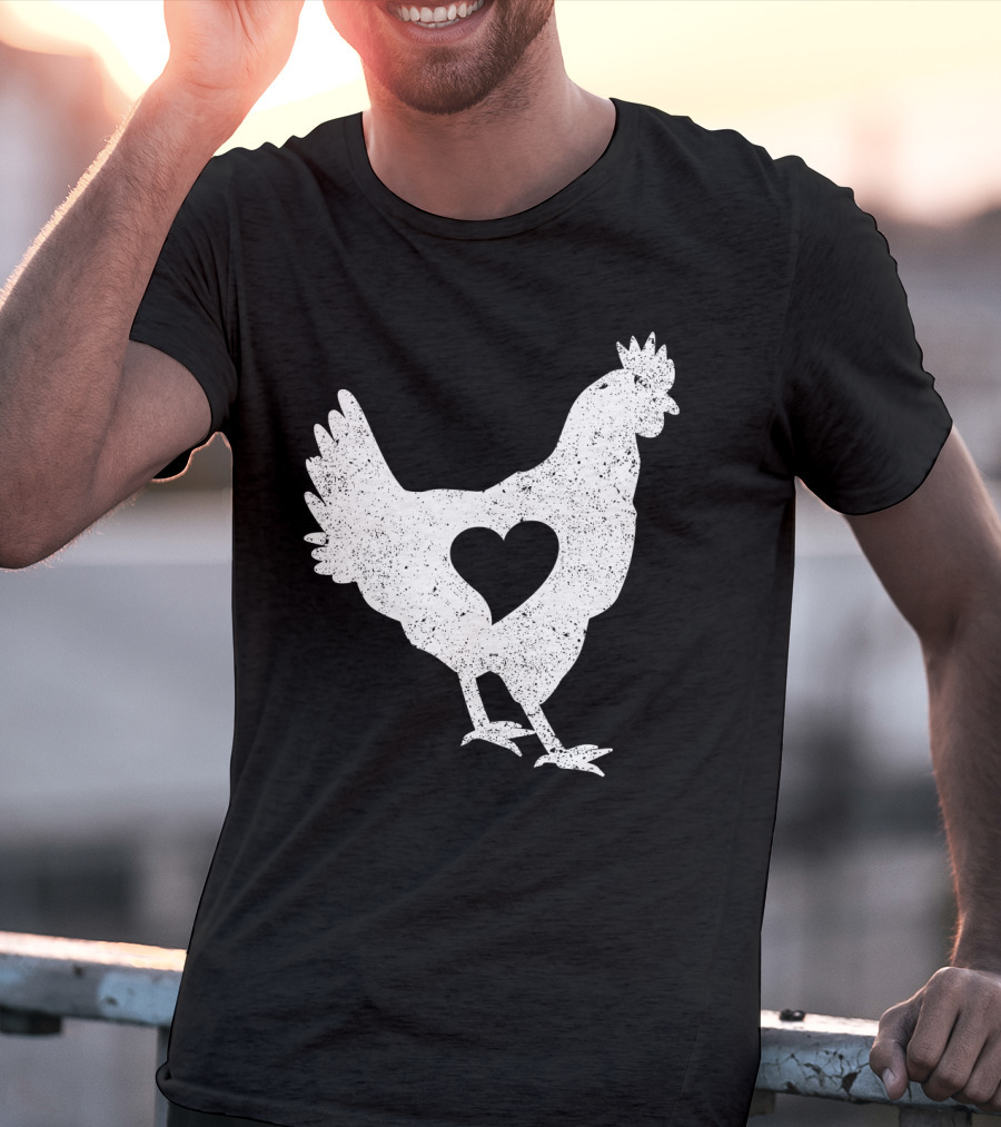 Love Chicken Heart Cutout T-Shirt