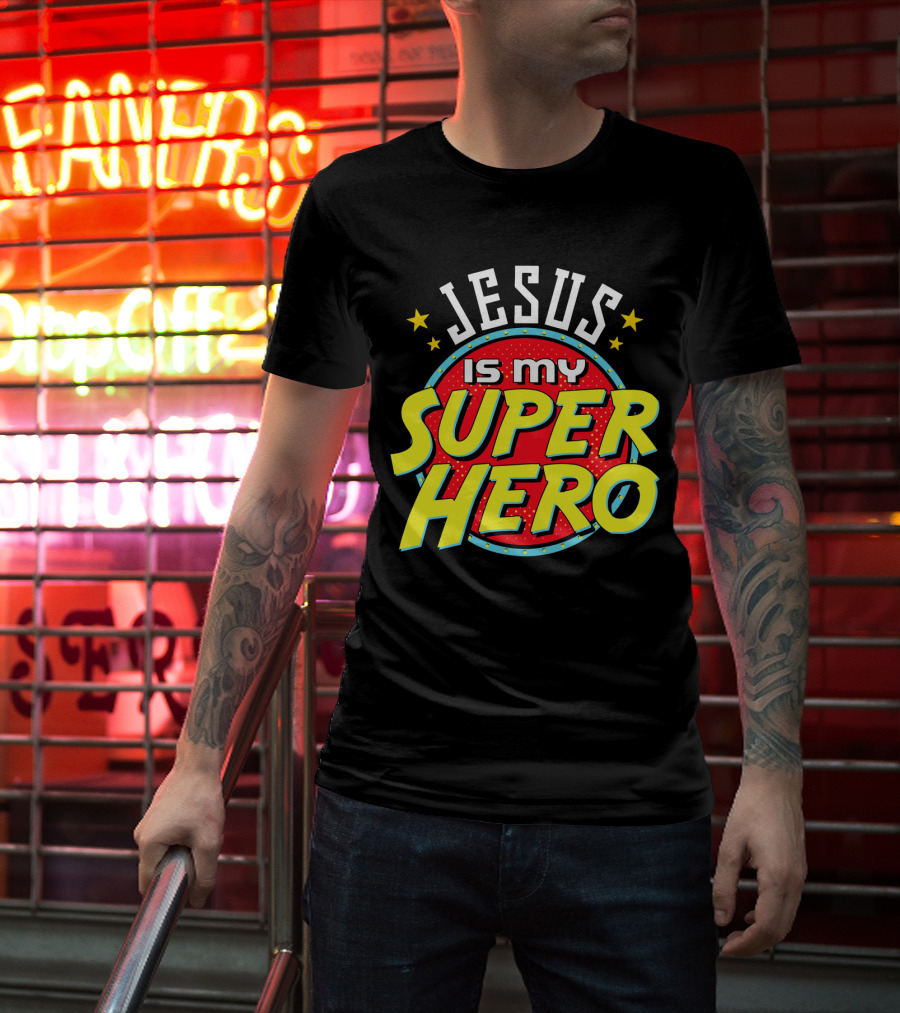 Jesus Is My Superhero Vintage Comic T-Shirt