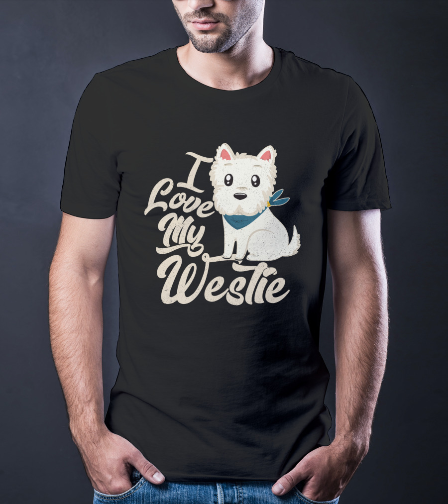 I Love My Westie Cute Dog T-Shirt