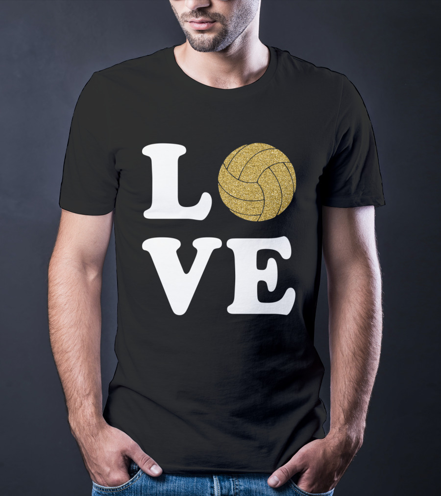 LOVE Volleyball Glitter Ball T-Shirt