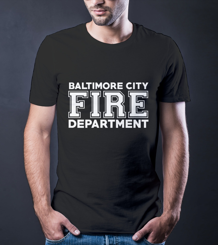 Baltimore City Fire Department Maryland Firefighter Enthusiast Wear T-Shirt