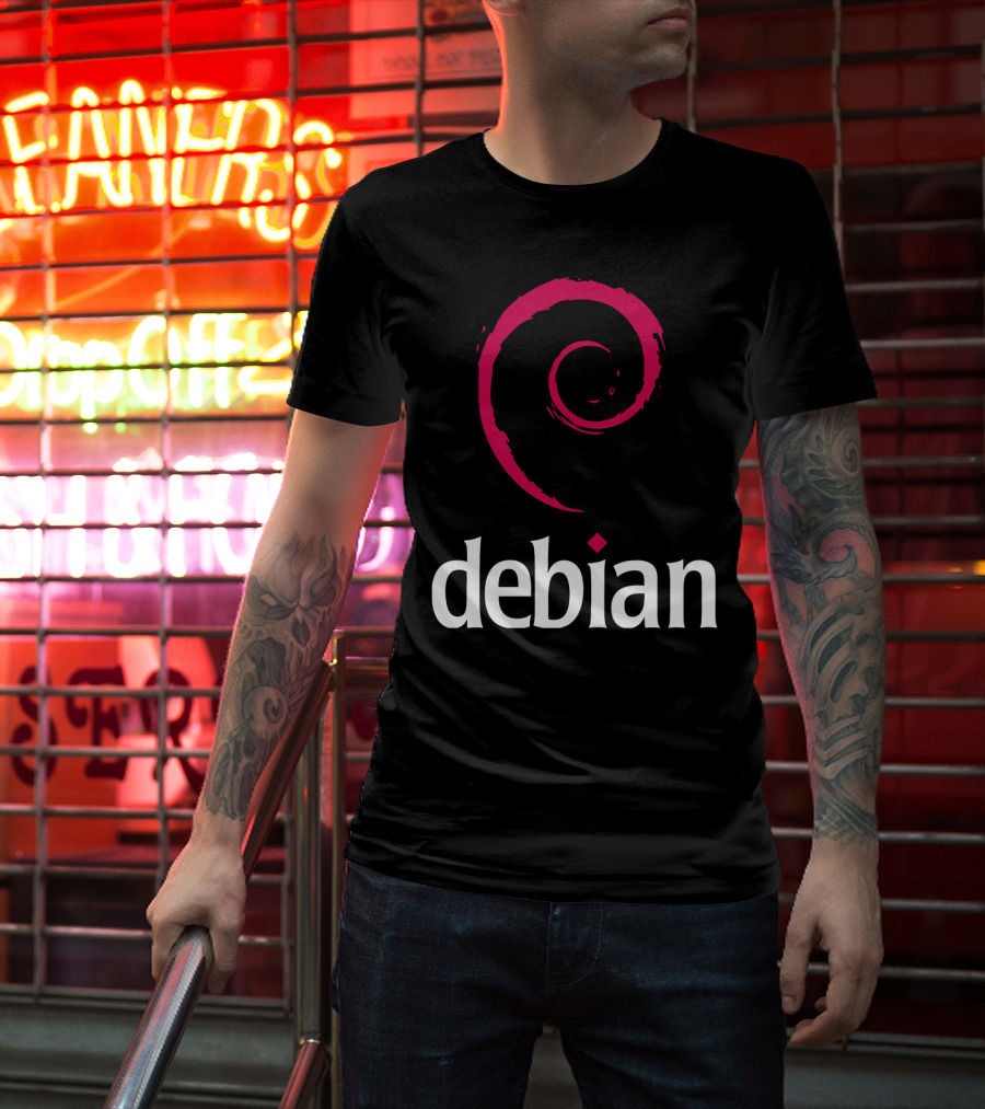 Debian Linux Logo Spiral T-Shirt
