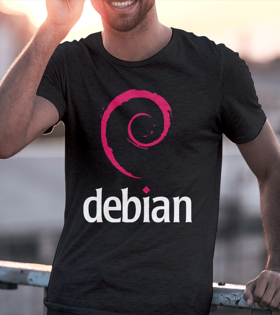 Debian Linux Logo Spiral T-Shirt