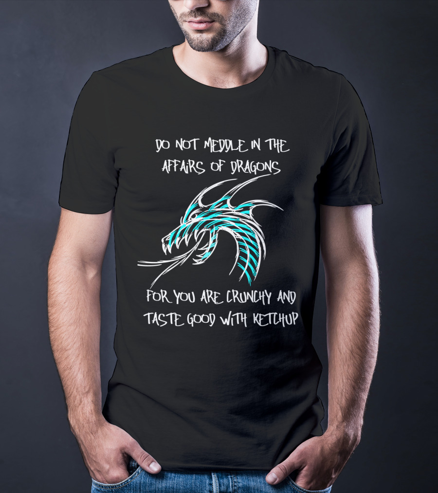 Do Not Meddle In The Affairs Of Dragons You Are Crunchy And Taste Good With Ketchup T-Shirt