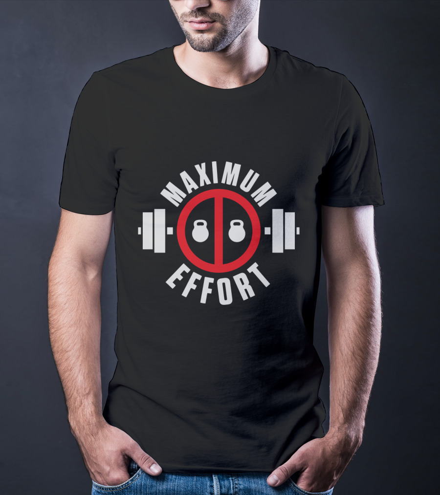 Maximum Effort Weightlifting Kettlebell Gym T-Shirt
