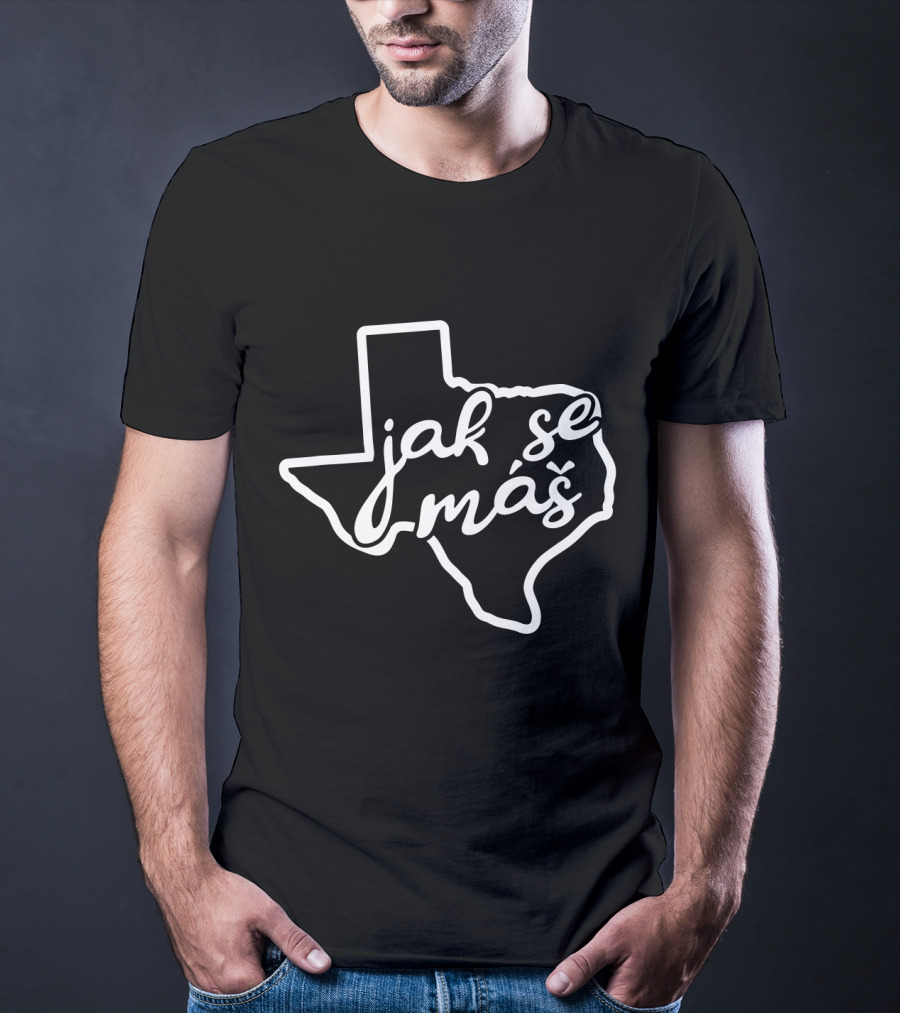 Jak Se Mas Texas Czech State Outline T-Shirt