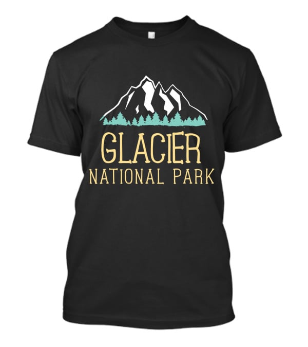 Glacier National Park Vintage Mountain Hiking T-Shirt