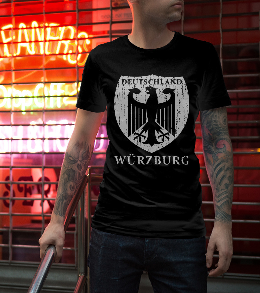 Deutschland Würzburg German Eagle Emblem T-Shirt
