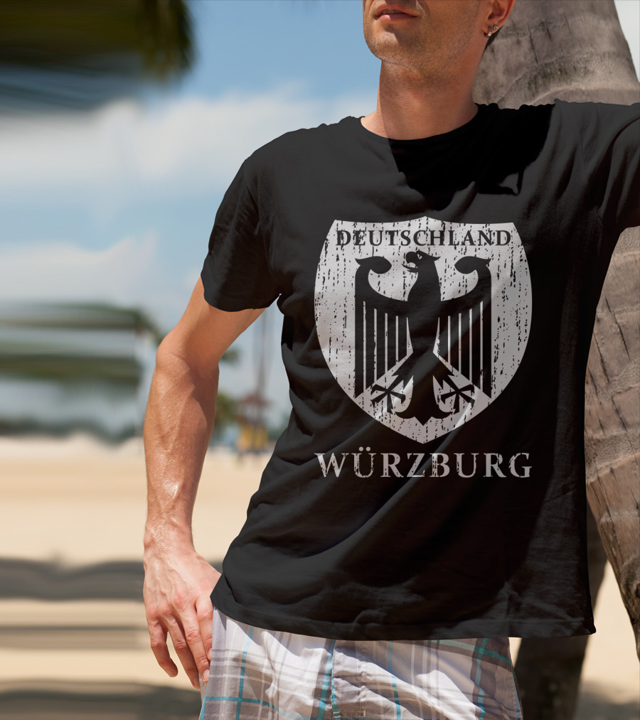 Deutschland Würzburg German Eagle Emblem T-Shirt