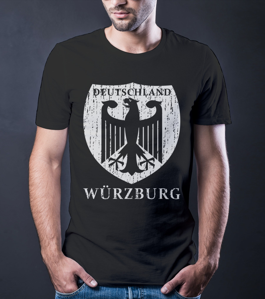 Deutschland Würzburg German Eagle Emblem T-Shirt