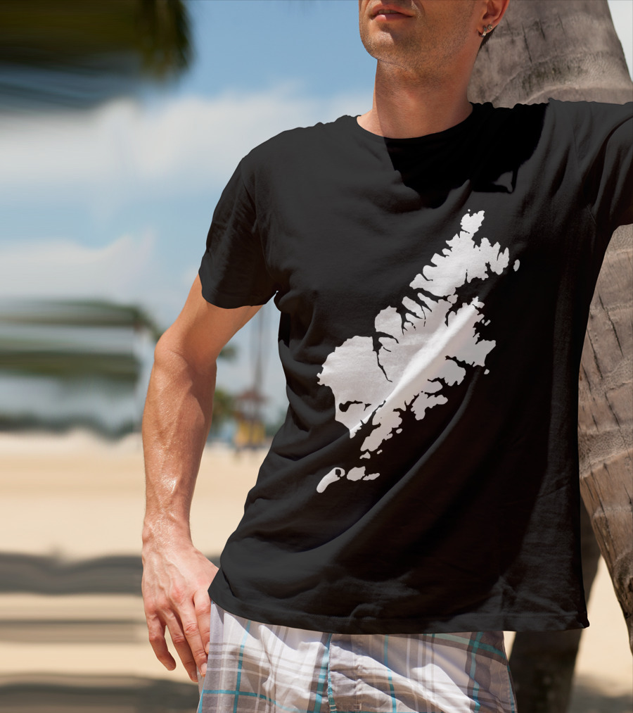 Kodiak Island Alaska Map Outline Home State T-Shirt