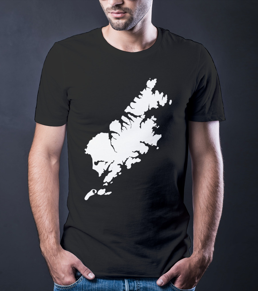 Kodiak Island Alaska Map Outline Home State T-Shirt