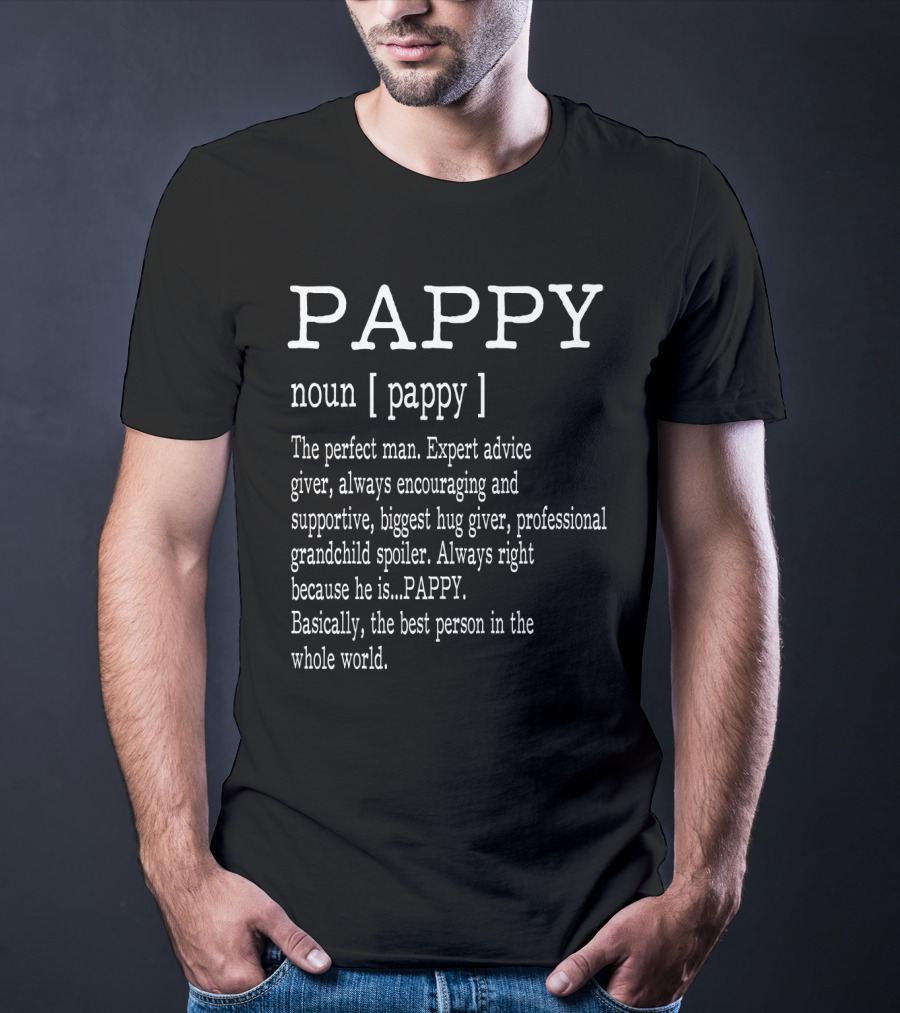 Pappy Noun Definition The Perfect Expert Advice Giver Encouraging Spoiler Hug Giver Best Person T-Shirt