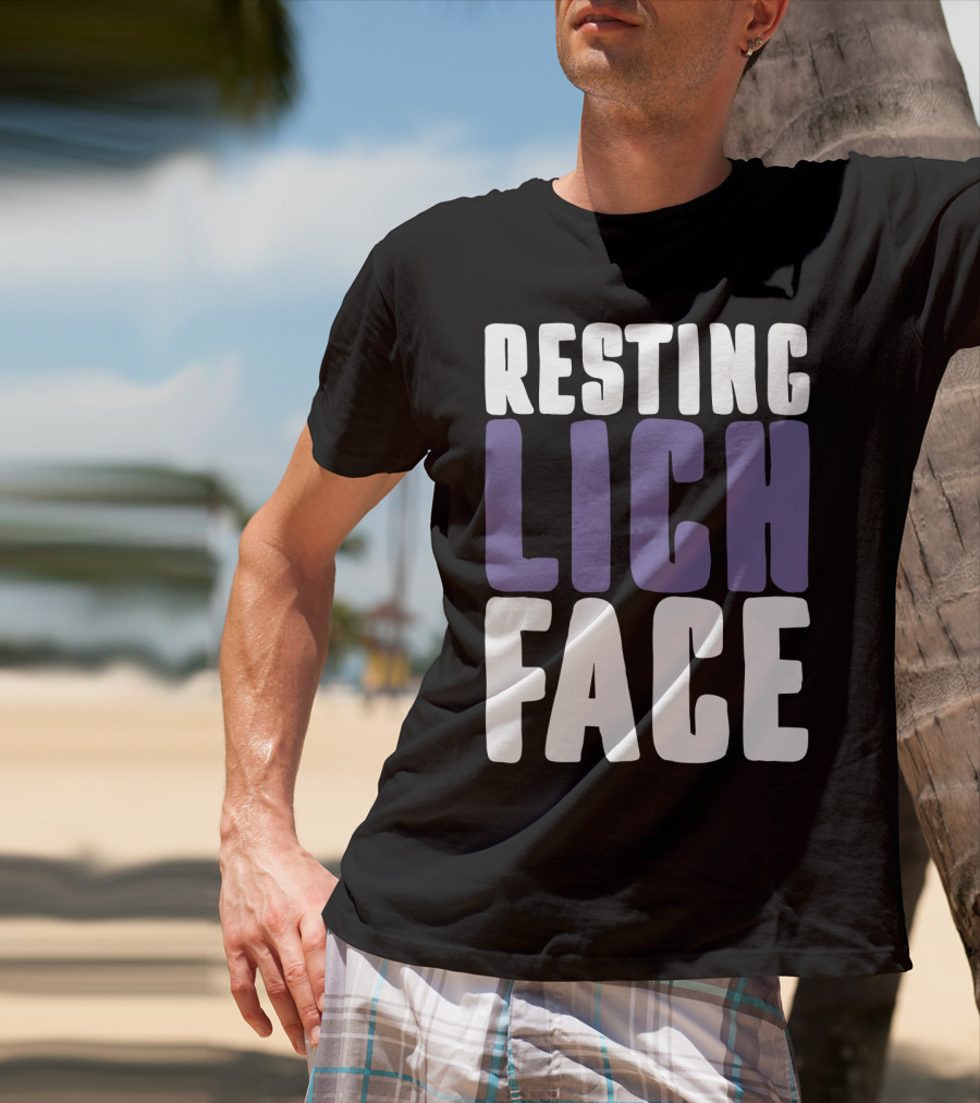 Resting Lich Face Dungeons Dragons Humor T-Shirt