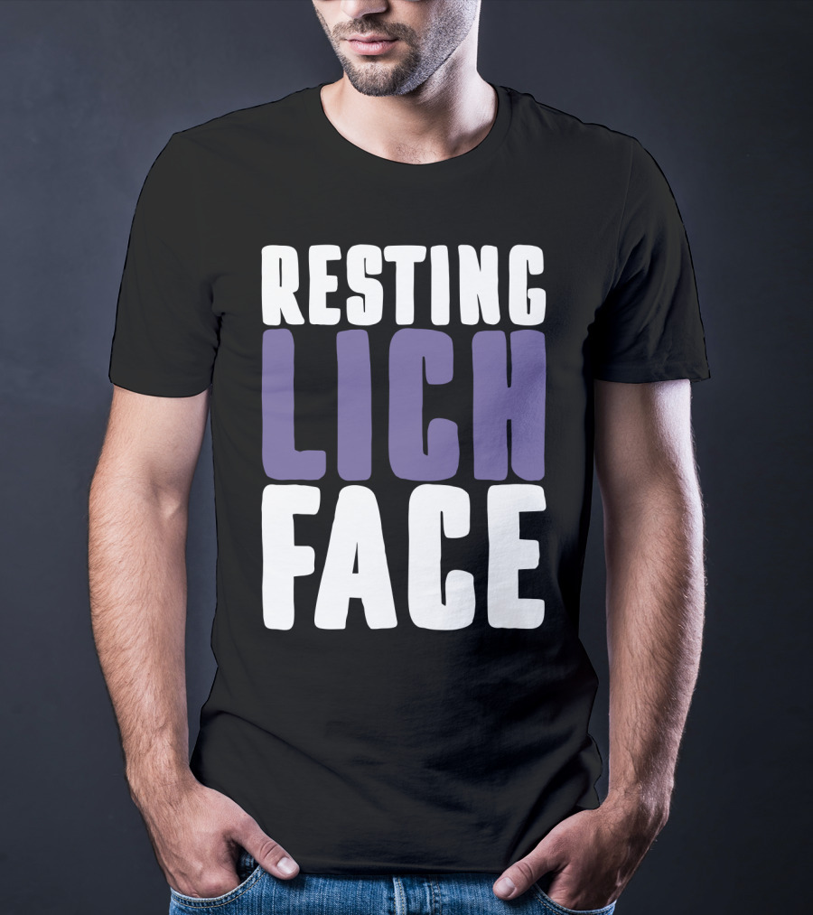 Resting Lich Face Dungeons Dragons Humor T-Shirt