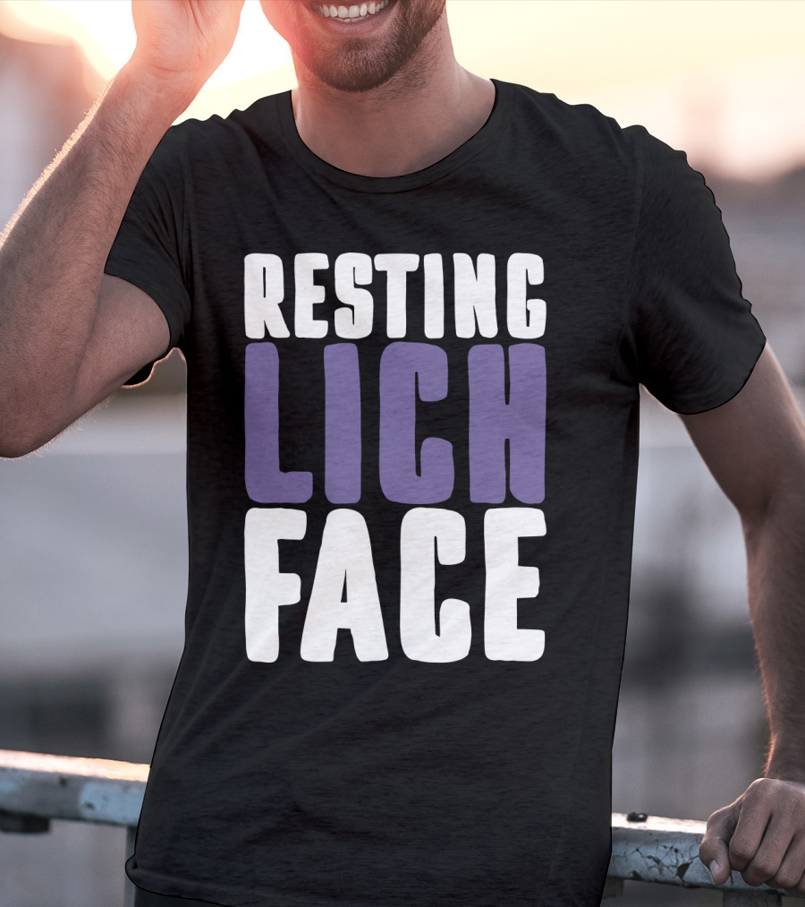 Resting Lich Face Dungeons Dragons Humor T-Shirt