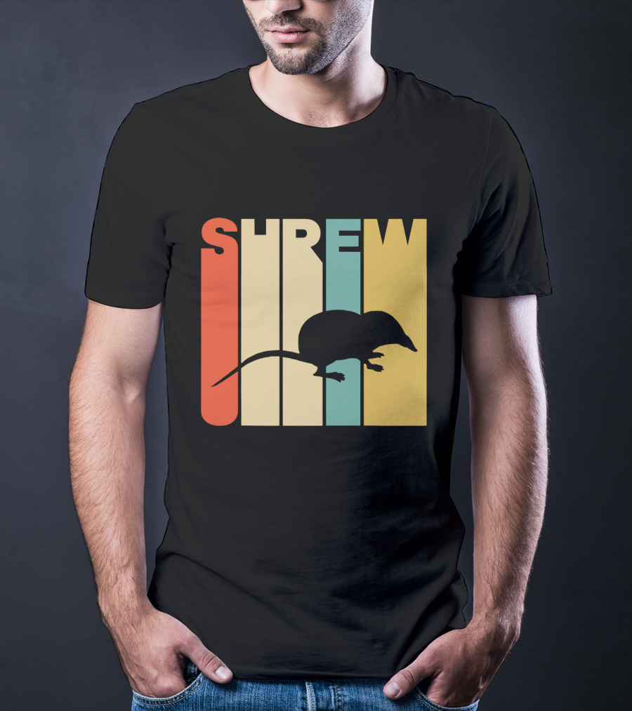SHREW Silhouette Retro Stripe Color T-Shirt