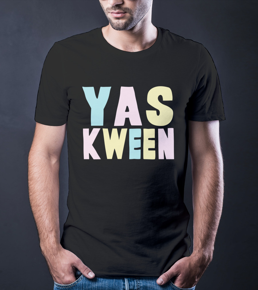 Yas Kween City Yas Queen Multicolor Bold Letters T-Shirt