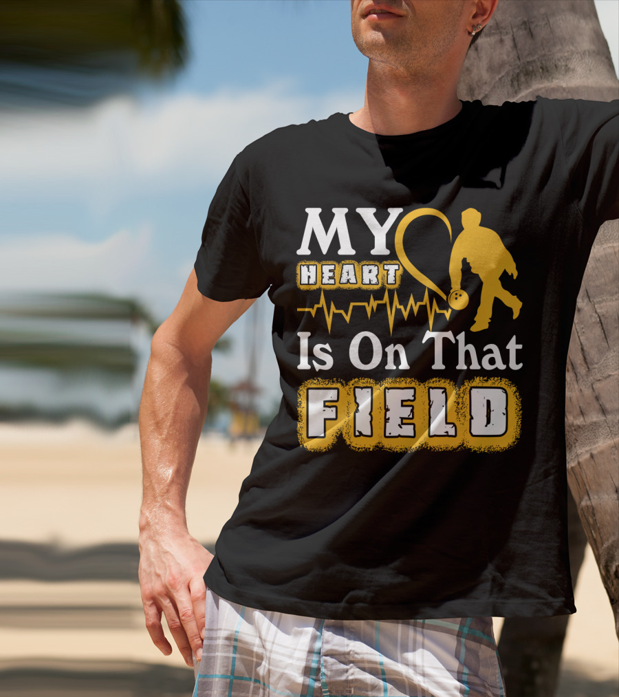 MY Heart Is On That Field Bowling T-Shirt