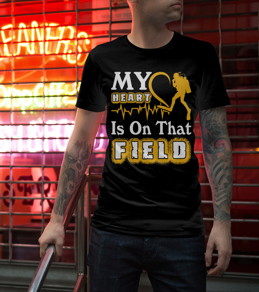 MY Heart Is On That FIELD Scuba Diving T-Shirt