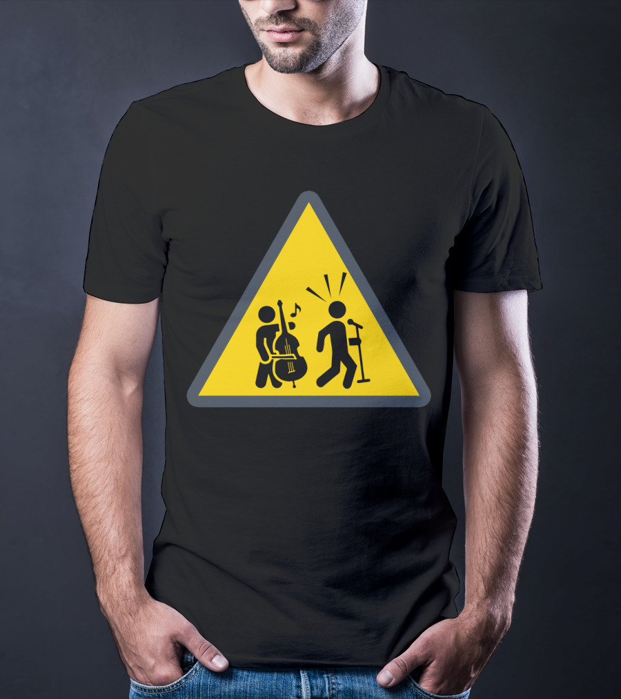 Funny Cello Warning Sign Music Humor T-Shirt