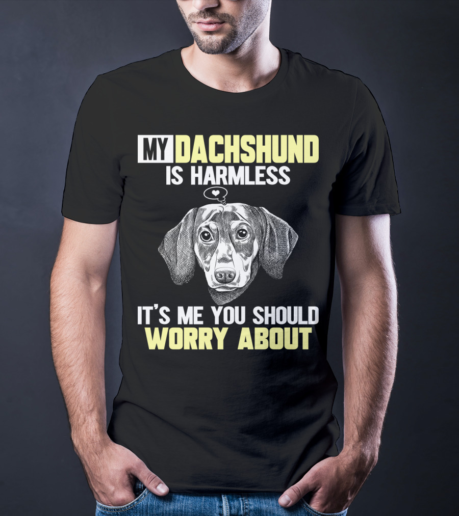 My Dachshund Is Harmless It's ME You Should Worry About T-Shirt