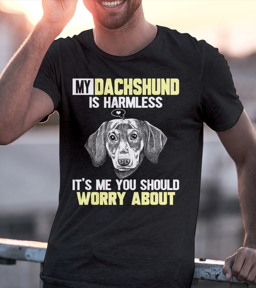My Dachshund Is Harmless It's ME You Should Worry About T-Shirt