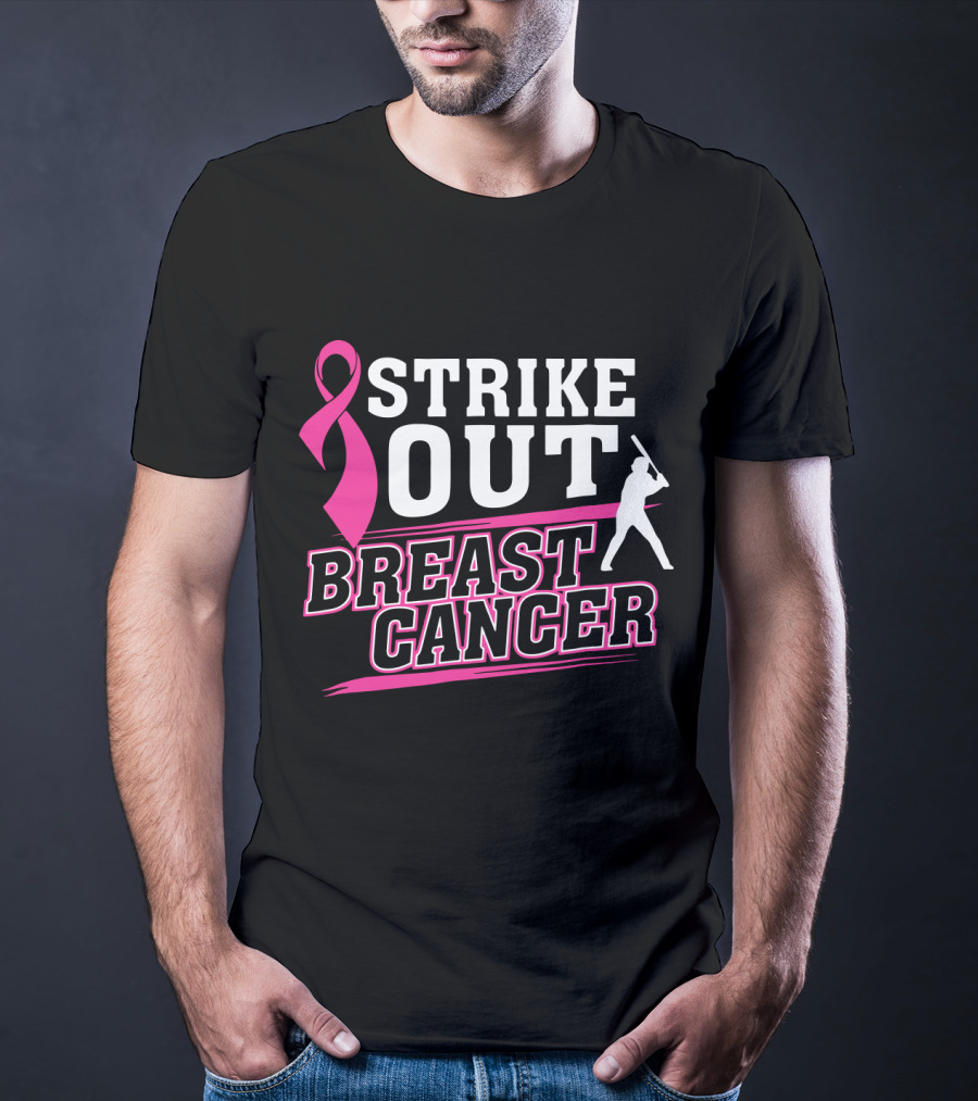 Strike Out Breast Cancer Awareness Baseball T-Shirt