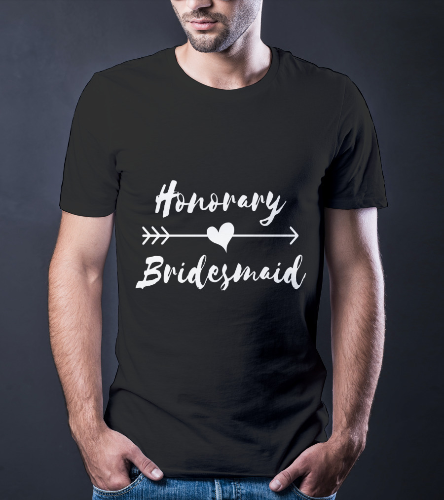 Honorary Bridesmaid Heart Arrow Squad Entourage T-Shirt