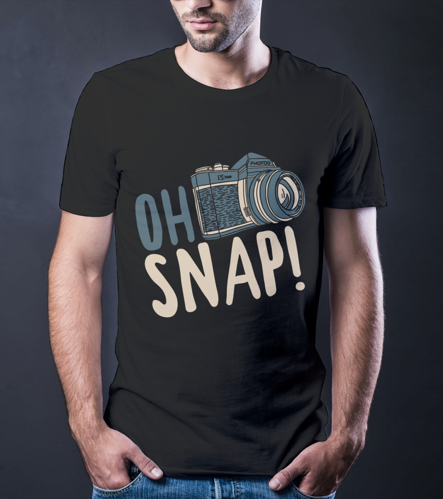 OH SNAP Photography Retro Camera T-Shirt