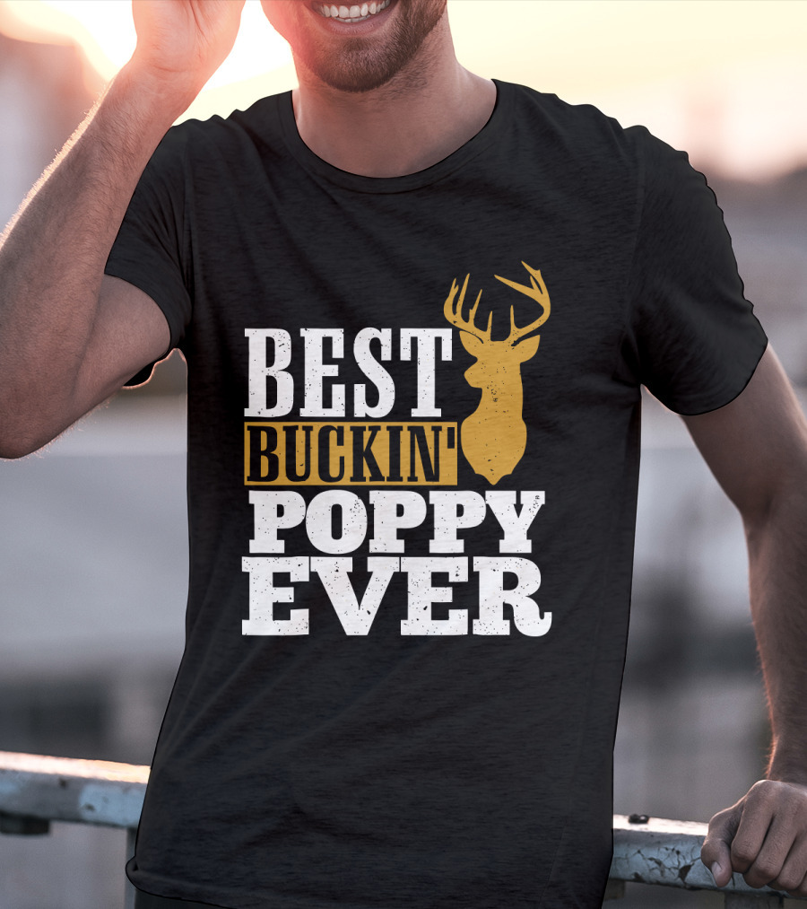 Best Buckin Poppy Ever Deer Head T-Shirt