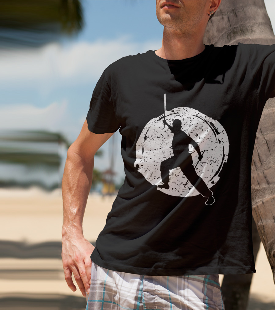 Kali Filipino MMA Discipline Arnis Stick Martial Arts Silhouette Circle T-Shirt