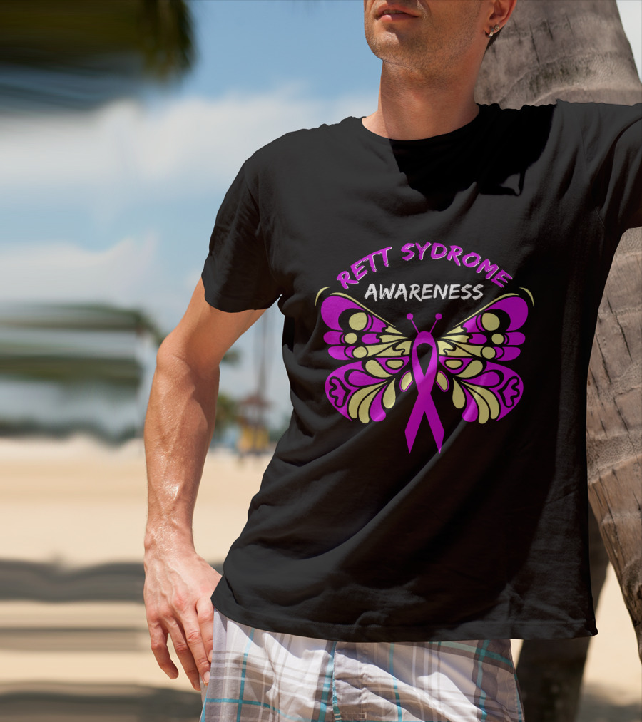 Rett Syndrome Awareness Butterfly T-Shirt
