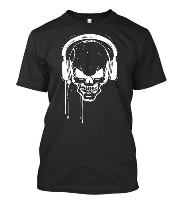 Skull Headphone Music Best Outing Skull Headphones T-Shirt