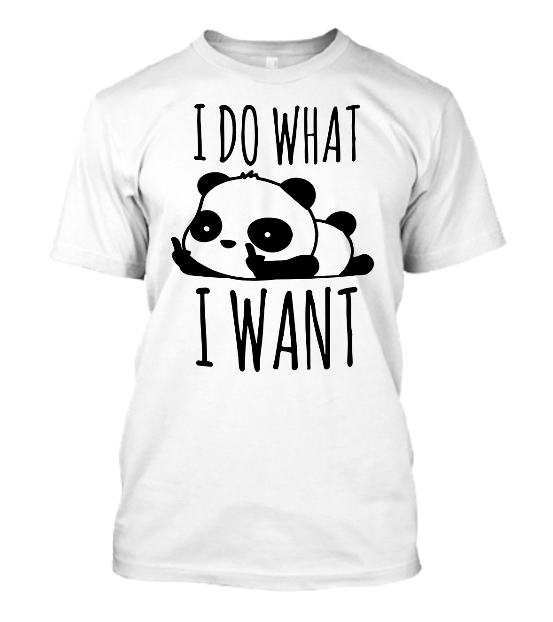 I DO WHAT I WANT Panda Peace Fingers T-Shirt