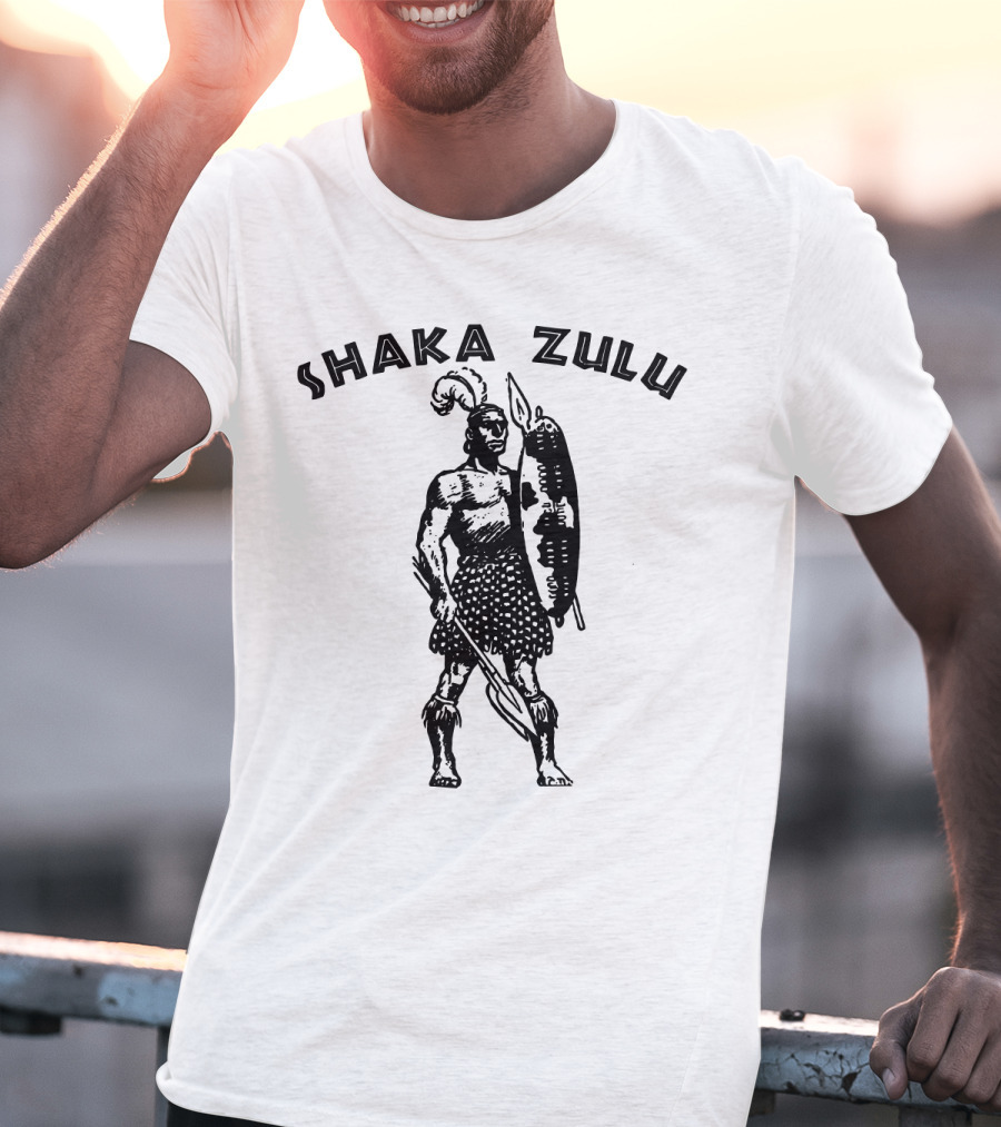 Shaka Zulu Retro African King Black Pride Motherland Africa T-Shirt