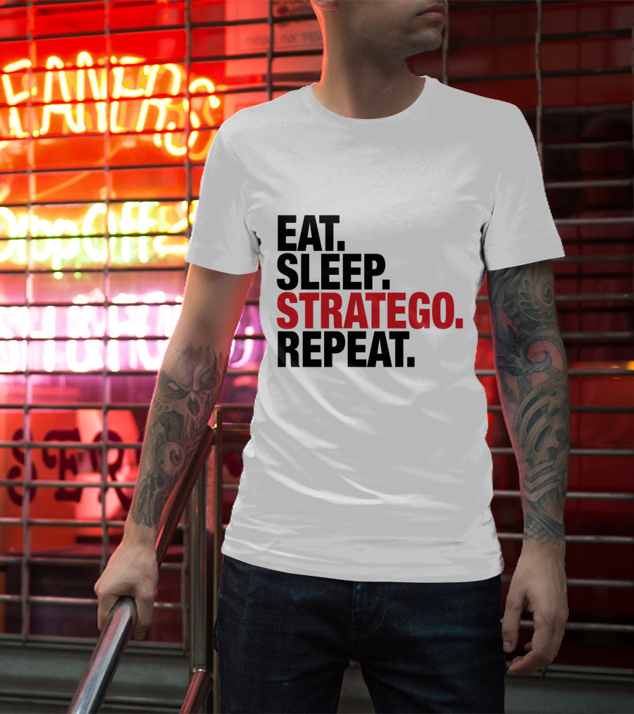 EAT SLEEP STRATEGO REPEAT BOARD GAME CYCLE T-Shirt