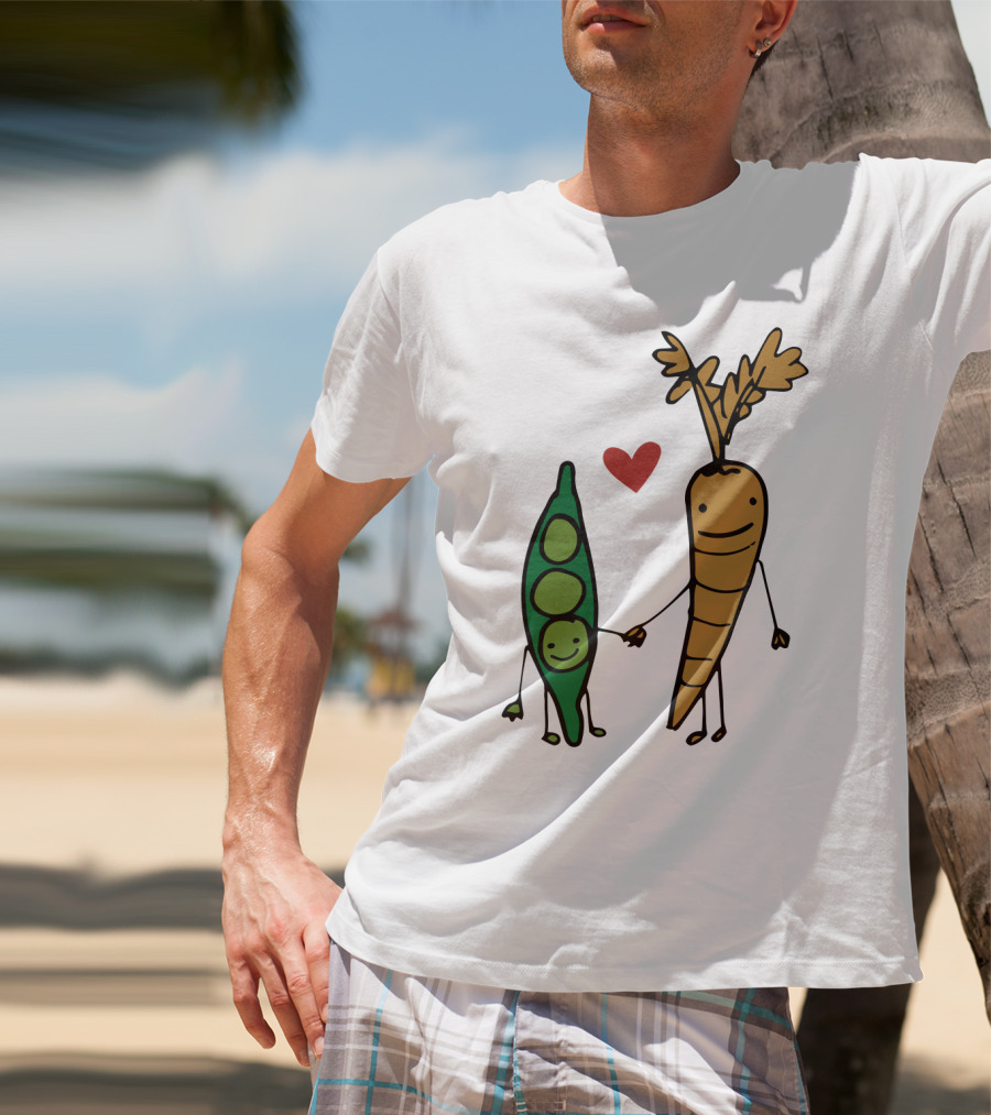We Go Together Like Peas And Carrots Heart Connection T-Shirt