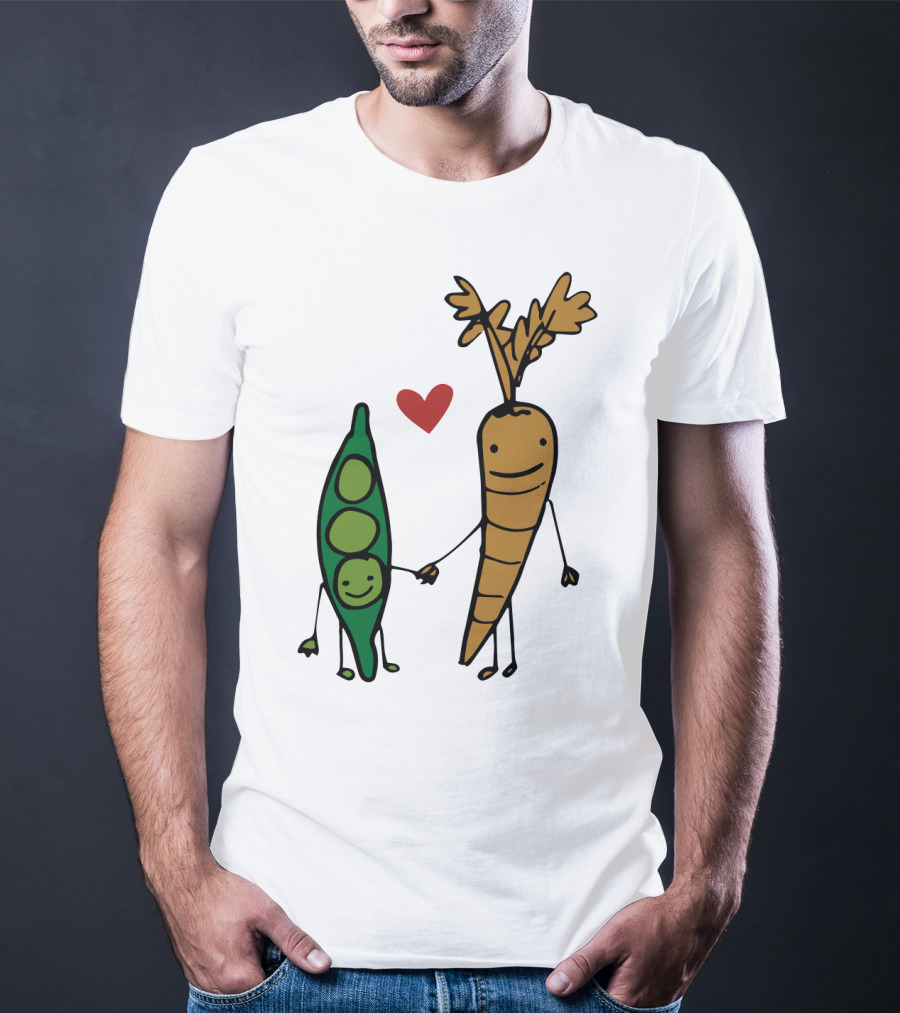 We Go Together Like Peas And Carrots Heart Connection T-Shirt